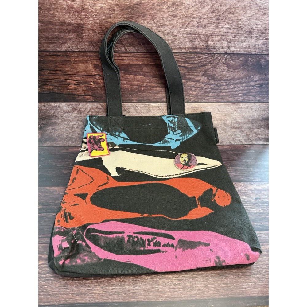 Andy Warhol Diamond Dust Shoe mao purse bag tote dollar sign heel chairman pin